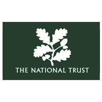 The National Trust logo featuring a leaf design