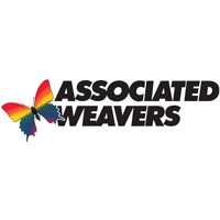 Associated Weavers logo featuring a butterfly with rainbow-coloured wings
