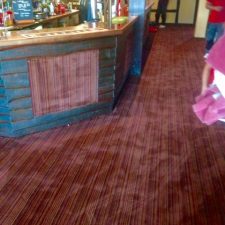 Bar of the Beachcroft Hotel fitted with merlot stripe commercial quality carpet with durafit 650 duralay using the double stuck method