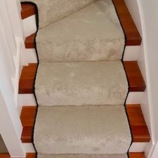 View up stairs with arctic grey carpet from Cormar Carpets sensations range
