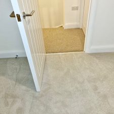 Bedroom fitted with a grey polypropylene twist moth resistant carpet