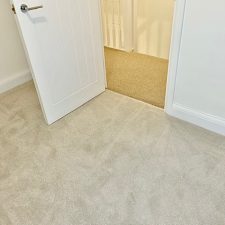 Bedroom fitted with a grey polypropylene twist moth resistant carpet